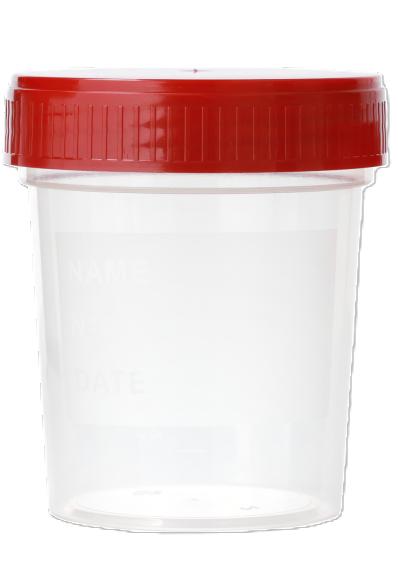 Контейнер для забору зразків біоматеріалу MEDICARE, стерильний, 120мл, з мірною шкалою та матовою ділянкою для написів